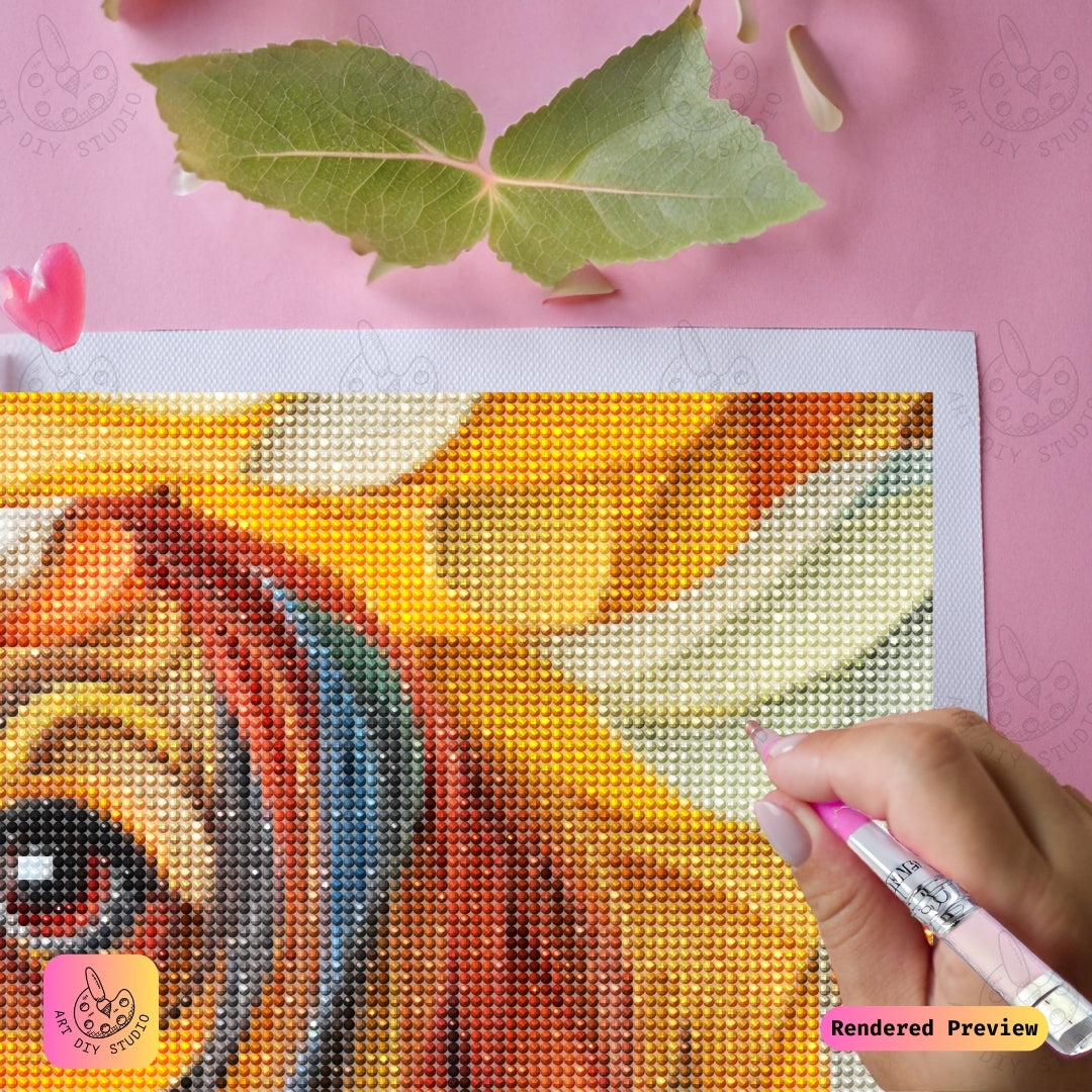 Artdiystudio Vivid Pups Portrait Diy Diamond Painting Kit A Colorful Craft For Dog Lovers 3