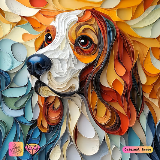 Artdiystudio Vivid Pups Portrait Diy Diamond Painting Kit A Colorful Craft For Dog Lovers 6