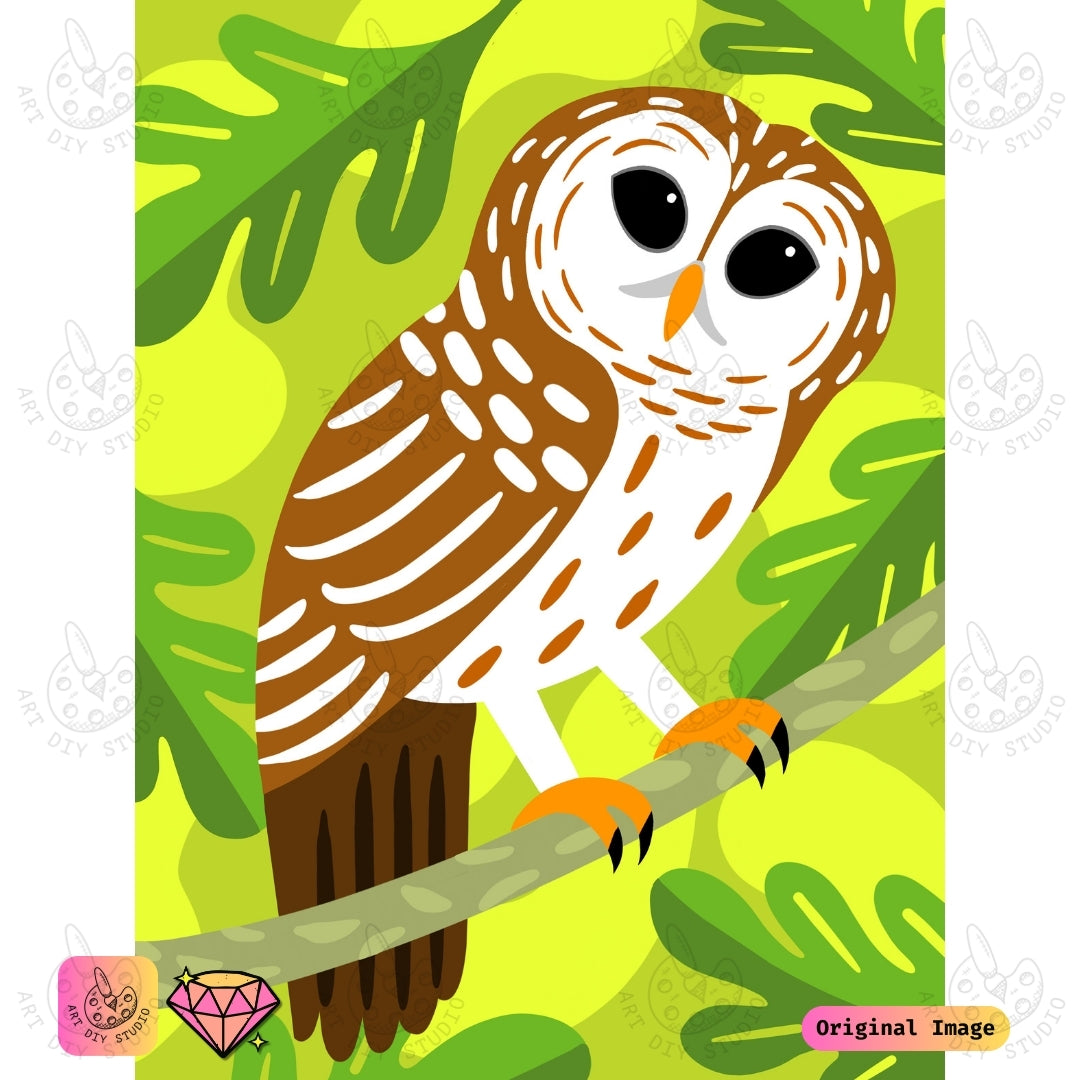 Artdiystudio Whimsical Forest Friend Diy Diamond Painting Kit A Playful Nature Escape