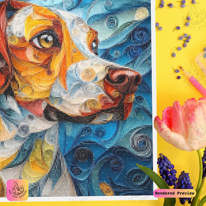 Artdiystudio Whimsical Pups Portrait Diy Diamond Painting Kit A Colorful Craft For Dog Lovers 4