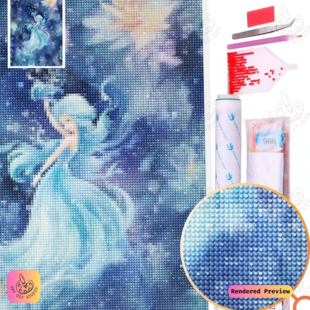 Artdiystudio Whispers Of The Frozen Fairy Diy Diamond Painting Kit A Magical Journey Into Fantasy 5