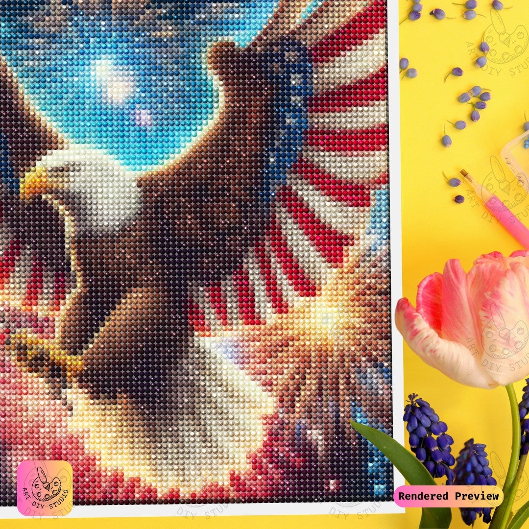 Artdiystudio Wings Of Freedom Eagle Diy Diamond Painting Kit A Bold Celebration Of Independence 4