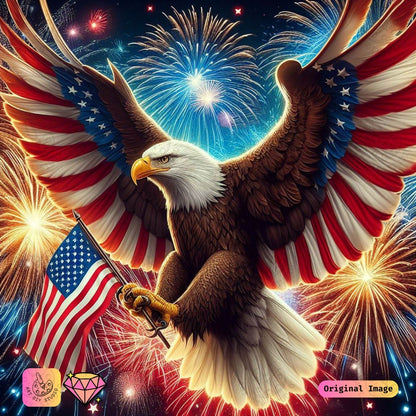 Artdiystudio Wings Of Freedom Eagle Diy Diamond Painting Kit A Bold Celebration Of Independence 6