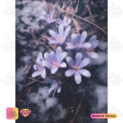 Artdiystudio Winter Grace Crocus Diy Diamond Painting Kit A Tribute To Nature Gentle Resilience 2