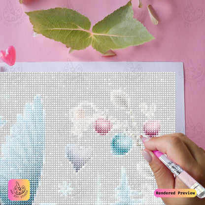 Artdiystudio Winter Heart Hummingbird Diy Diamond Painting Kit A Snowy Flight Of Love 4