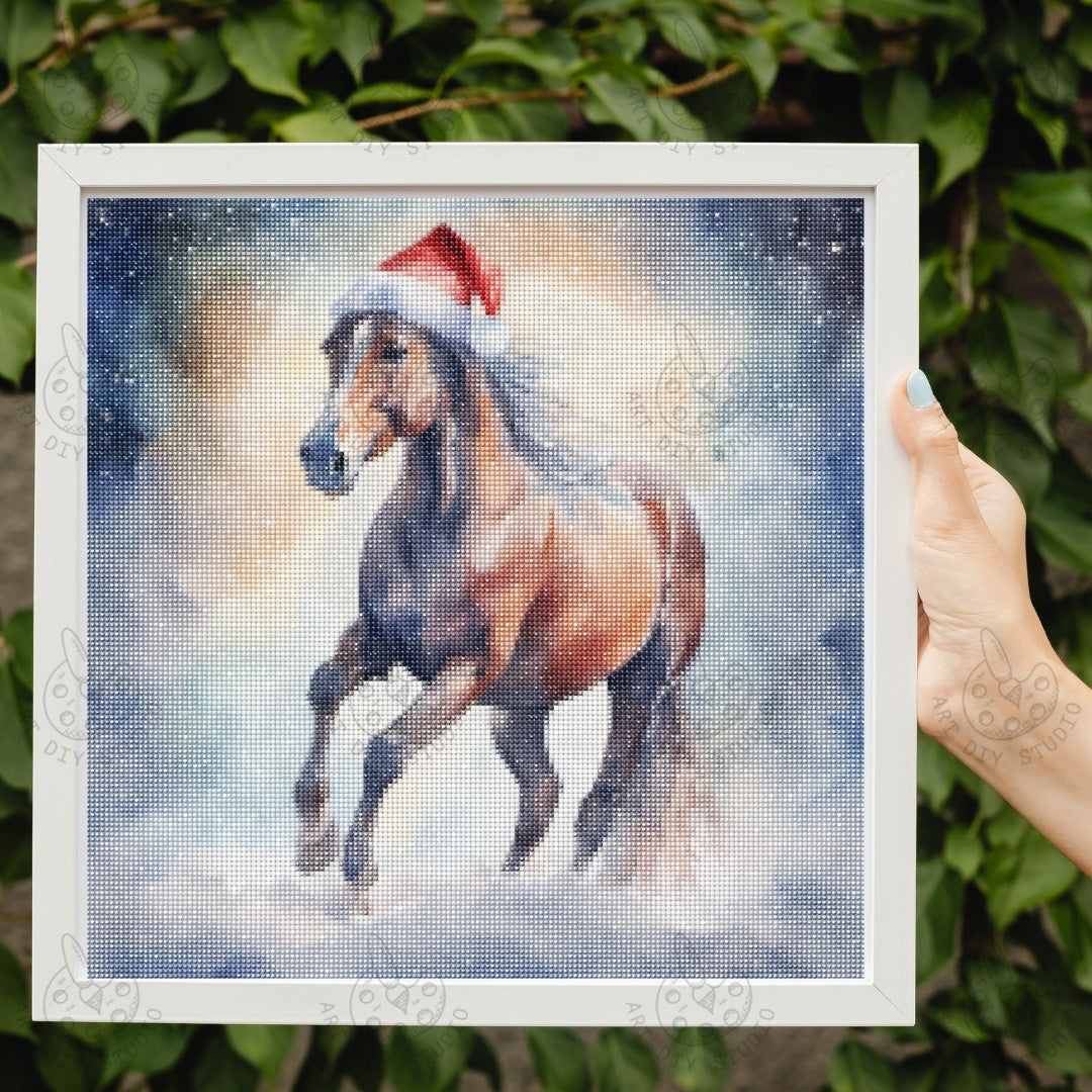 Artdiystudio Winter Wanderer Stallion Diy Diamond Painting Kit A Holiday Adventure Awaits 2