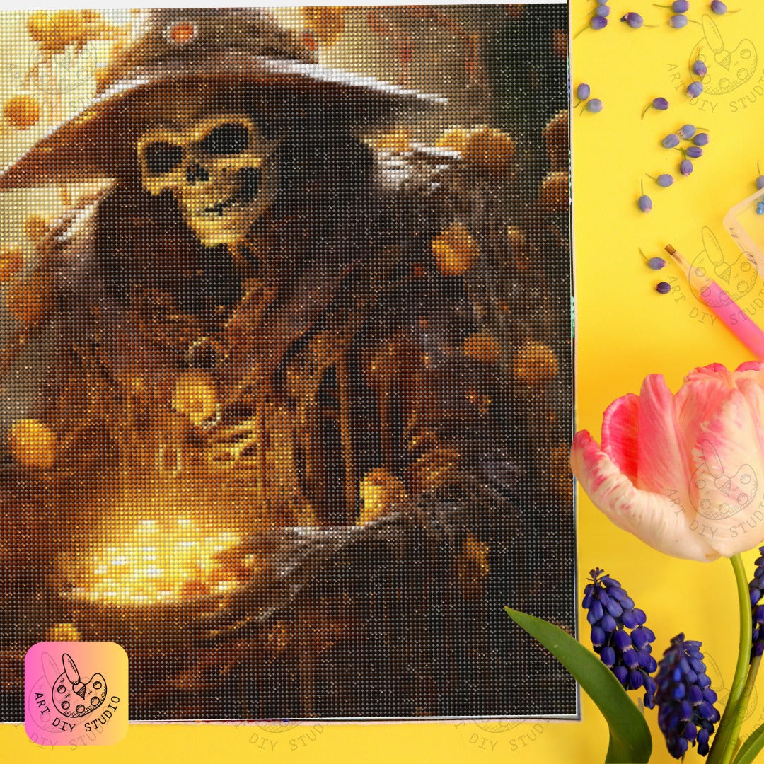 Artdiystudio Witchs Golden Hoard A Spine Chilling Diamond Painting Adventure 6