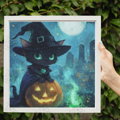 Artdiystudio Witchy Cat Pumpkin Glow Diy Diamond Painting Kit Craft Your Magical Halloween 2