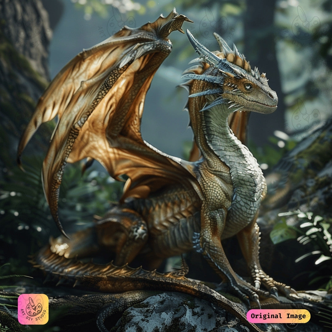Artdiystudio Woodland Sentinel Diy Diamond Painting Kit Natures Guardian In Art