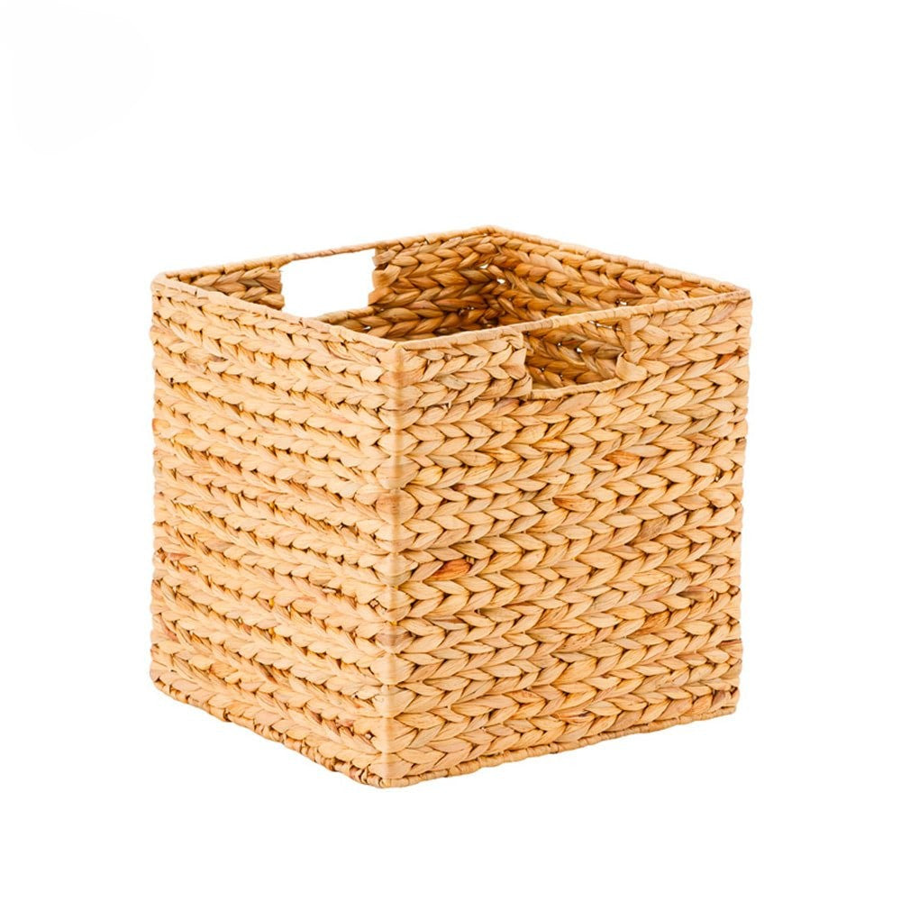 Square Handwoven Water Hyacinth Basket