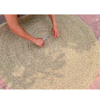 Round Natural Seagrass Floor Mat